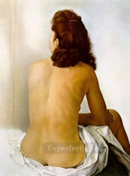 ガラ 見えない鏡を見つめる後ろからのヌード 1960 シュルレアリスム Oil Paintings